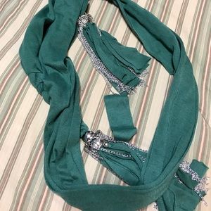 Green and Silver Scarf
